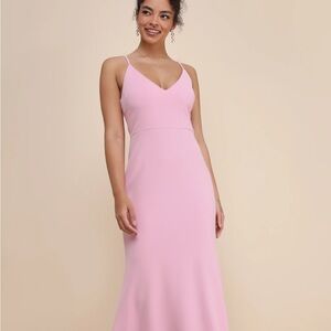 Lulu's Light Pink Sleeveless Maxi Dress